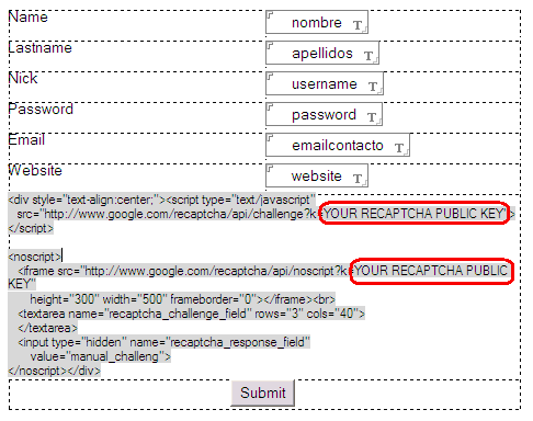 Image:Como implementar RECaptcha en un formulario web