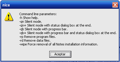 Image:(NICE.EXE) Lotus Notes Install Cleanup Executable